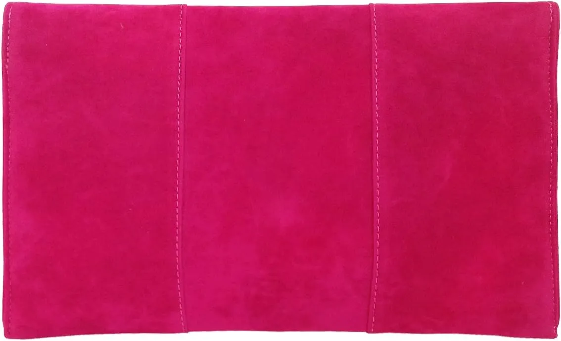 JNB Women's Faux Microsuede Envelope Clutch