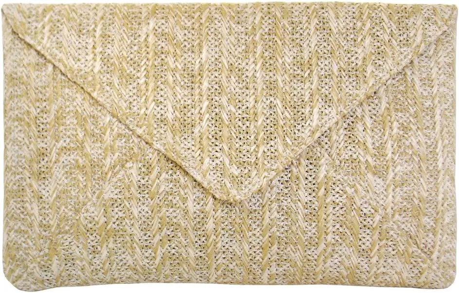 JNB Women's Straw Envelope Clutch