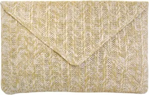 JNB Women's Straw Envelope Clutch