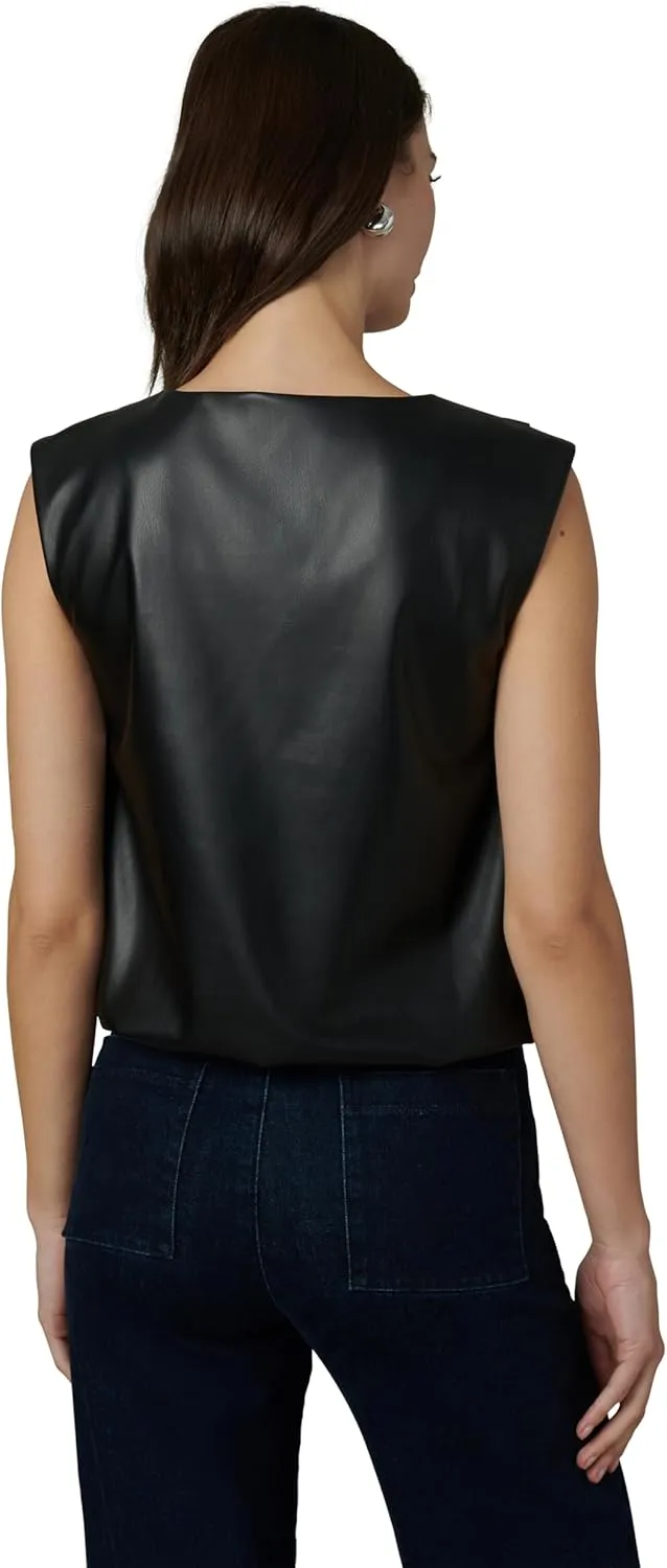 Joe's Women's The Maeve Vegan Leather Sleeveless Tee