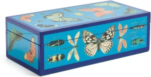 Jonathan Adler Small Botanist Lacquer Box, Blue