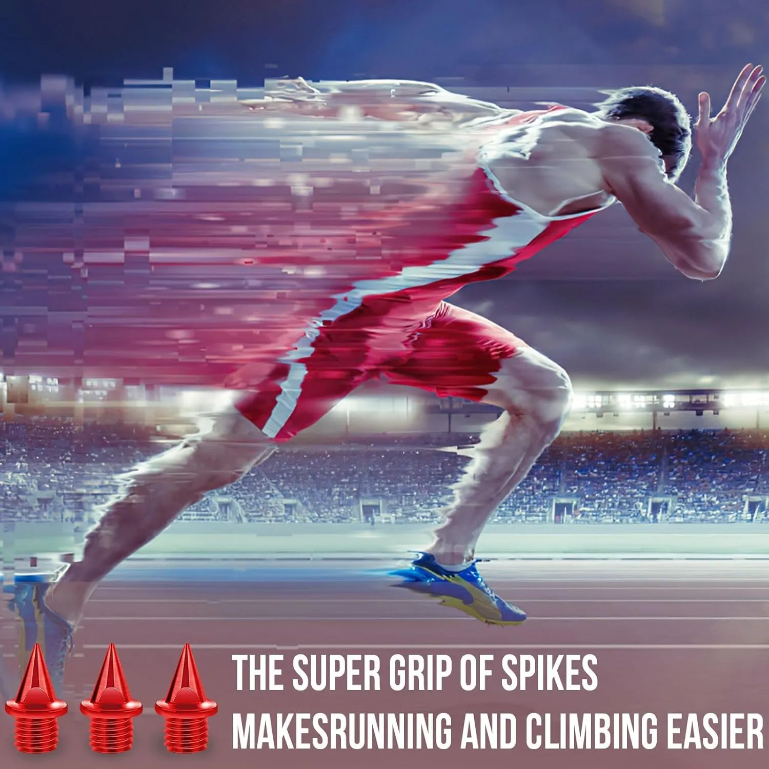 JULMELON 120PCS 1/4inch Stainless Steel Track and Cross Country Spikes Golf Shoe Spikes with Spike Wrench, Replacement Spikes for Sprint Sports Short Running Track Shoes