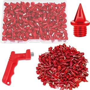JULMELON 120PCS 1/4inch Stainless Steel Track and Cross Country Spikes Golf Shoe Spikes with Spike Wrench, Replacement Spikes for Sprint Sports Short Running Track Shoes