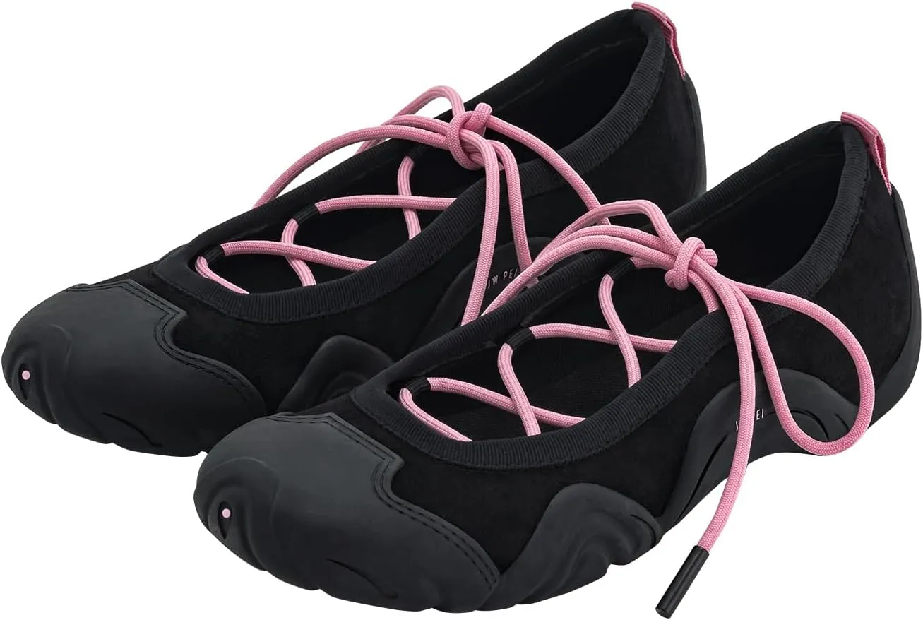 JW PEI Women's Caitlin Lace-up Ballerina Sneakers