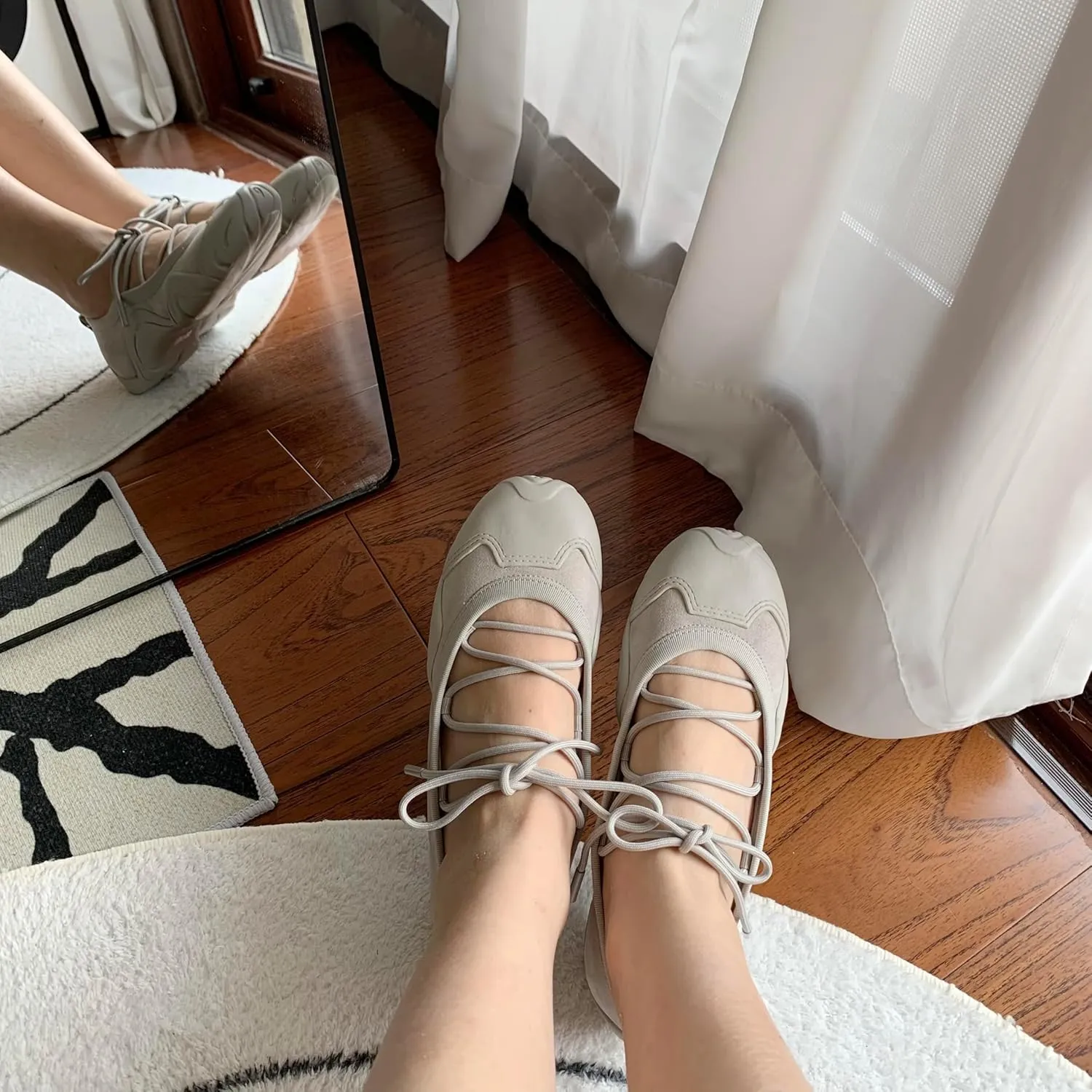 JW PEI Women's Caitlin Lace-up Ballerina Sneakers