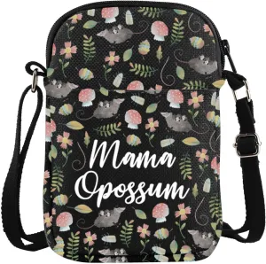 JXGZSO Opossum Owner Crossbody Bag Mama Opossum Shoulder Bag Possum Mom Gift Opossum Lover Gift