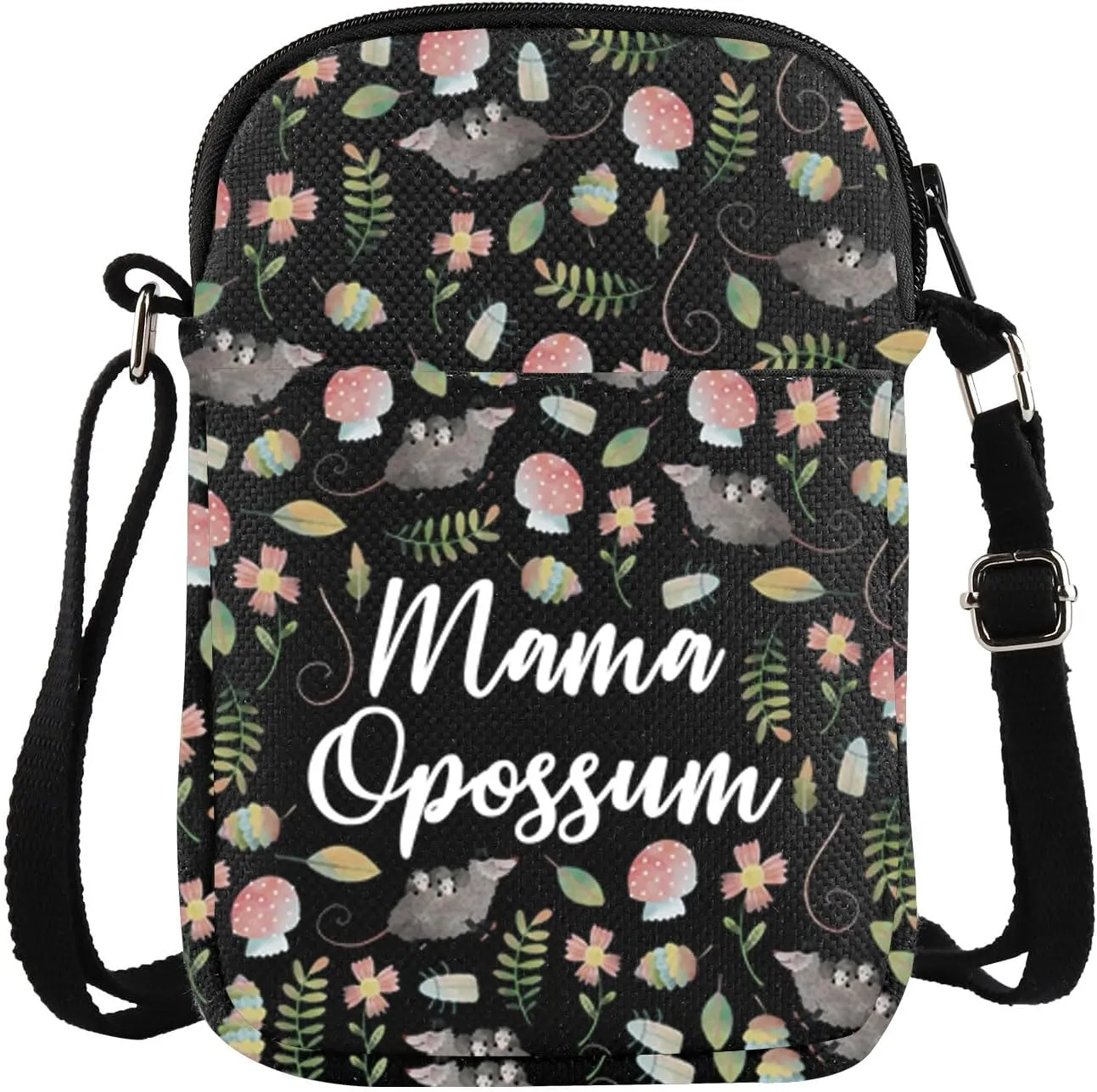 JXGZSO Opossum Owner Crossbody Bag Mama Opossum Shoulder Bag Possum Mom Gift Opossum Lover Gift