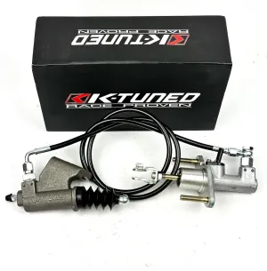 K Tuned Clutch Slave Cylinder with Exedy em2 Clutch Master Cylinder CMC and Black Stainless Steel Clutch Line For 2006-2011 Honda Civic Si 8th Gen Coupe Sedan K20Z3 K20 2006 2007 2008 2009 2010 2011