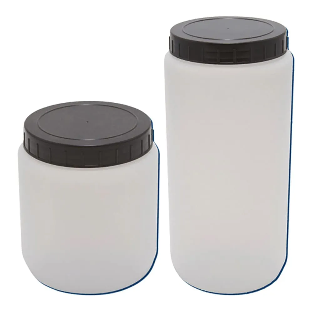 Kartell 226415-0500 HDPE Cylindrical 500mL Lab Specimen and Storage Jar, with Cap (Pack of 10)