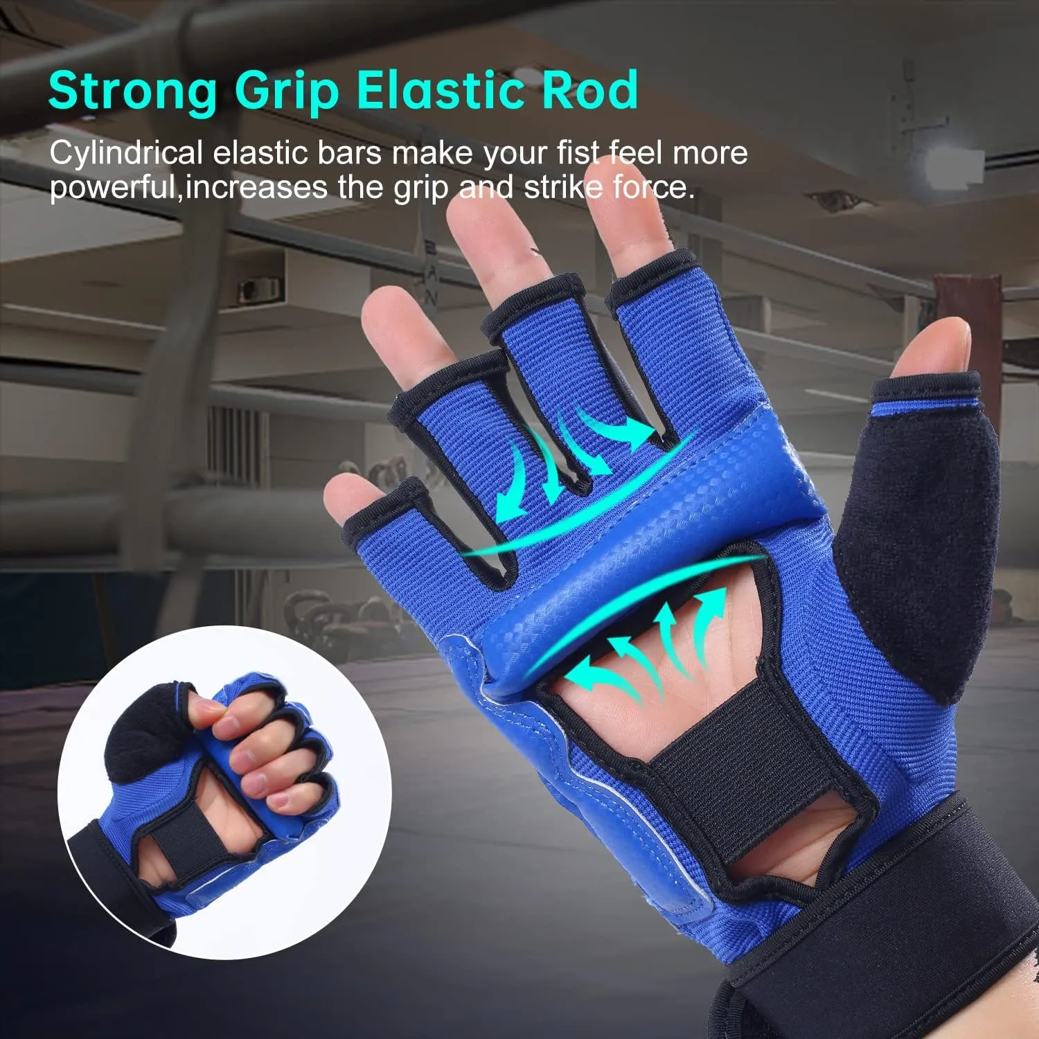 Kickboxing Sparring Gloves MMA Gloves for Men Women Half Finger Boxing Gloves Fighting Gloves Boxing Gloves for Punching Bag Training Gloves for Men Women