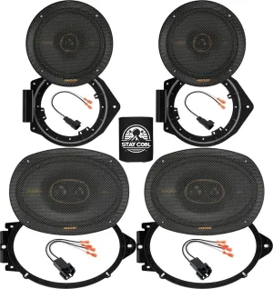 Kicker Speakers 6.75 & 6X9 inch for Chevrolet Camaro(w/o Boston Acoustics)2010-15 Upgrade Kit-2 Pairs of KS Series with Adapters and Harness,Car Audio Front Door & Rear Deck Speaker KSC6704 & KSC69304
