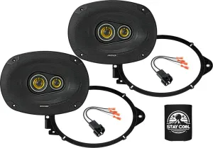 KICKER Speakers 6X9 inch for Chevrolet Camaro (w/o Boston Acoustics) 2010-2015 Upgrade Kit - Pair of CS Series with Adapters and Harness, Car Audio Rear Deck Speaker for Chevy CSC693, 46CSC6934