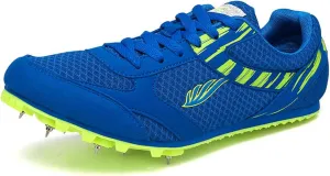 Kids Adult Sprint Spikes Shoes Athletic Spikes Shoes 7 Nails Breathable anti-slip Running Trainers Mesh Lightweight Buffer Unisex for Men, Track & Field, Racing Integrated Balancing Technique,32-46 EU