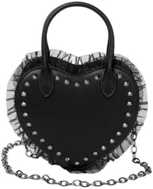 Killstar Babydoll Handbag Black Heart Ruffle Gothic Punk Alternative