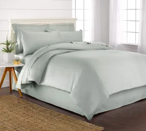 King Duvet Cover by Pure Bamboo, 3 Piece Set, Genuine 100% Organic Viscose Derived from Bamboo, Luxuriously Soft and Cooling, 2 Pillowcases (King, Sea Glass)