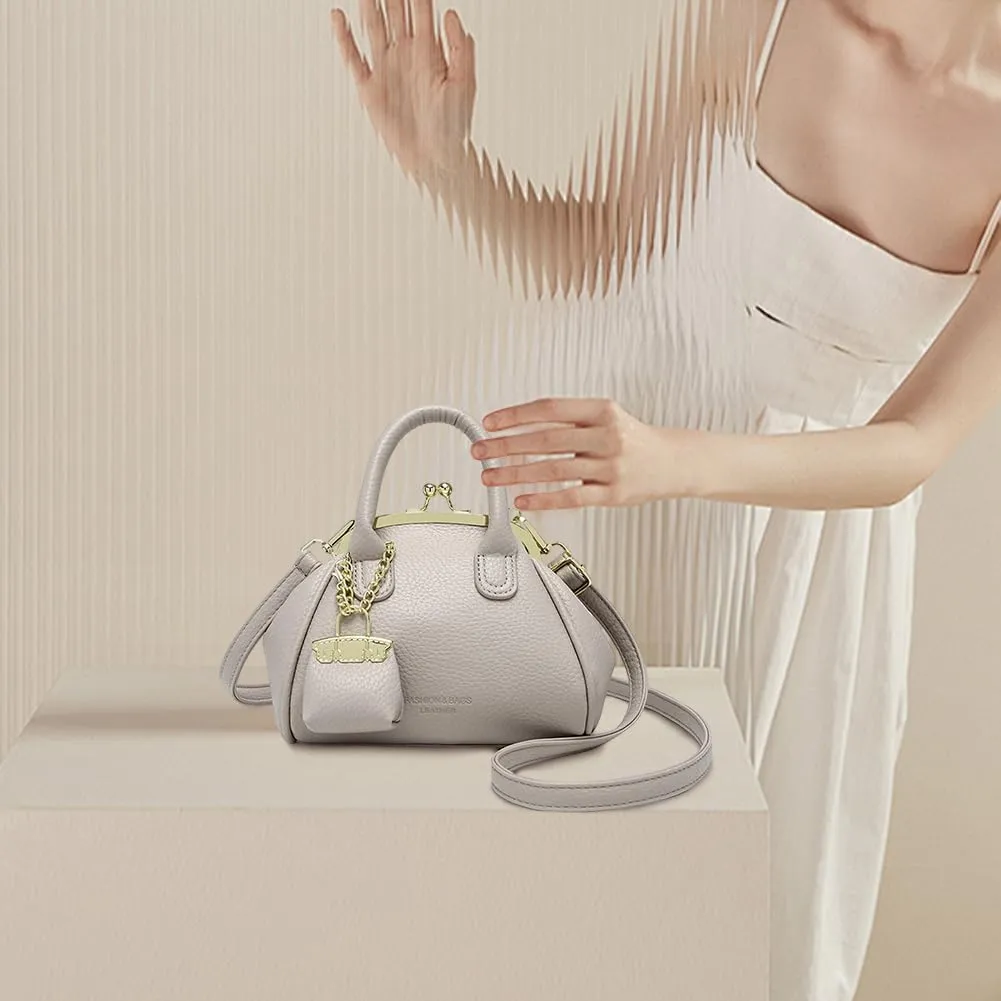 Kiss Lock Purse and Handbags Women's Kiss Lock Crossbody Bag Kisslock Shoulder Bags Satchel Bags Top Handle Handbag Clutch