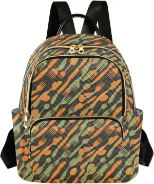 Kitchen Utensils Forks Backpack Purse for Women Small Shoulder Bags Fashion Travel Bag Casual Daypack Travel Bag M 202c1386