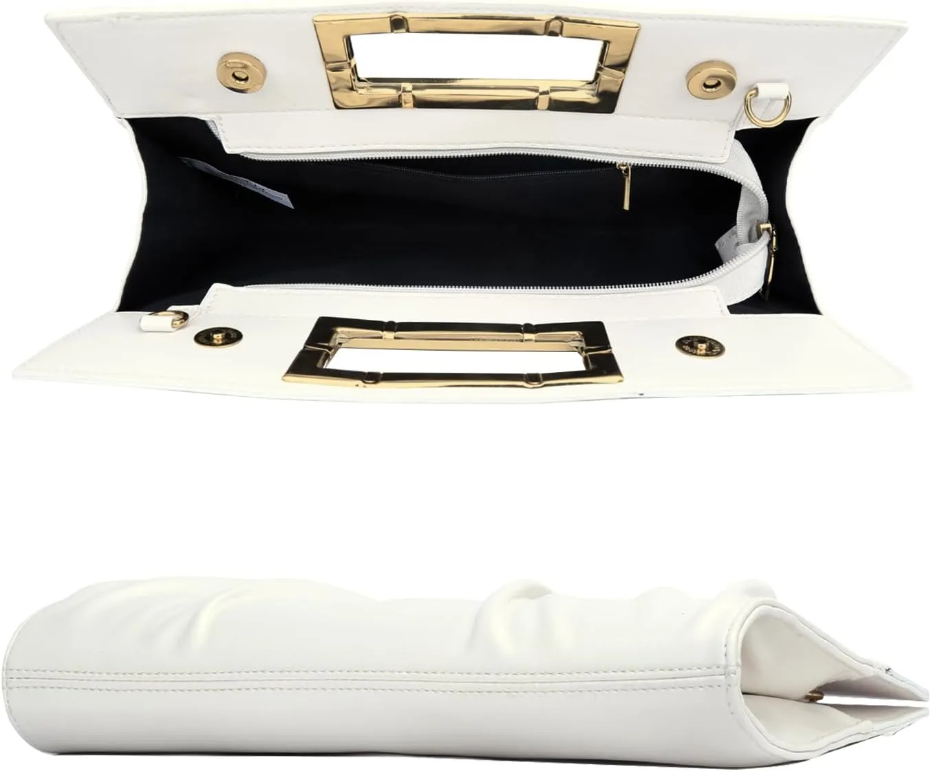 KKXIU Women Clutch Purse Elegant Pleated Evening Bag for Wedding Prom Bridal with Chain Strap