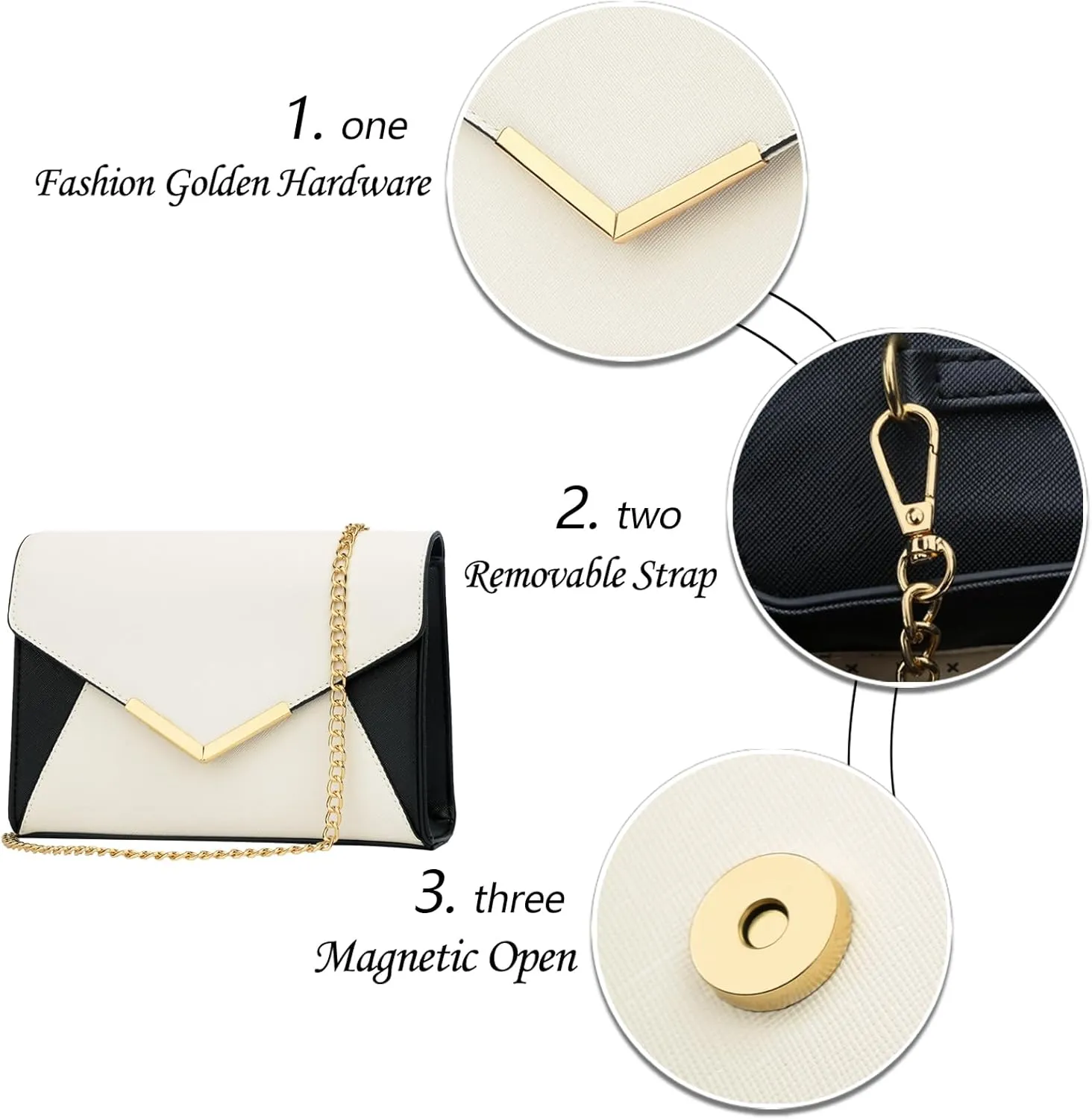 KKXIU Women Elegant Faux Leather Evening Envelope Clutch Purse Foldover Bags for Party Wedding Prom