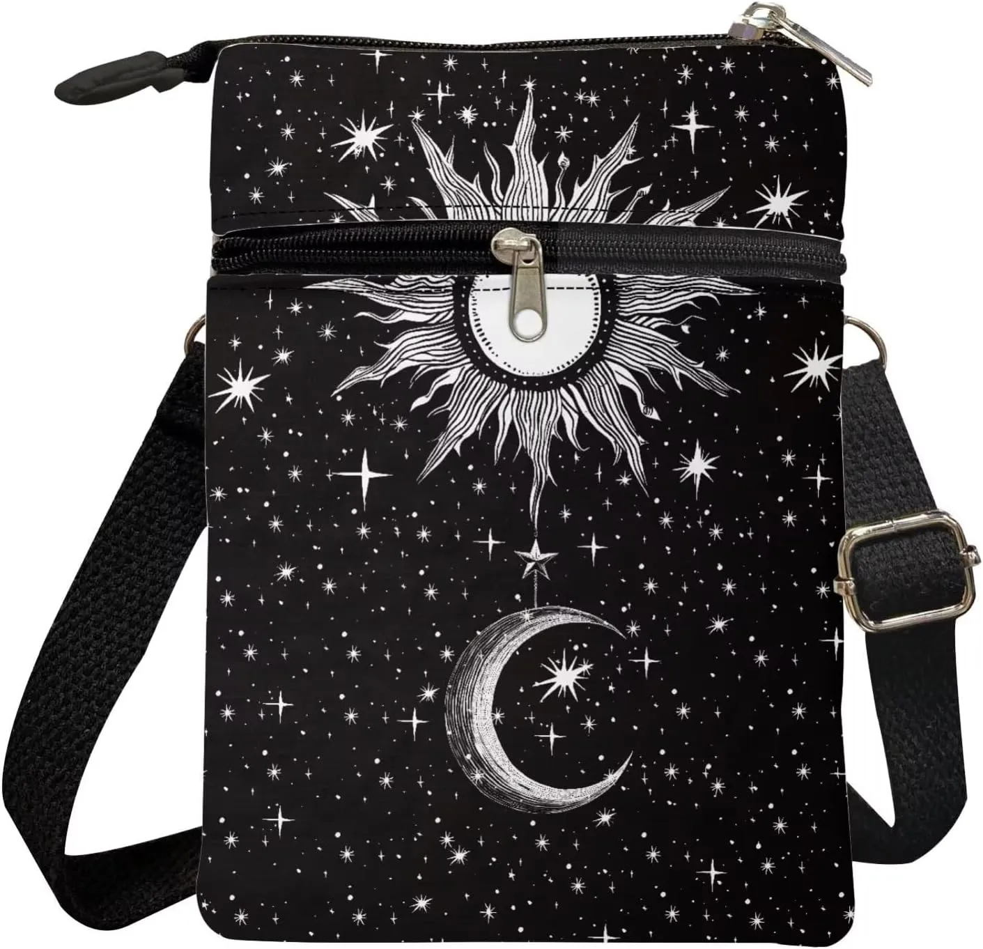 Kuiaobaty Crossbody Sling bag for Women Stylish Bags for Girls Outdoor Travel Zip Cloth Bag Cellphone Storage Purse