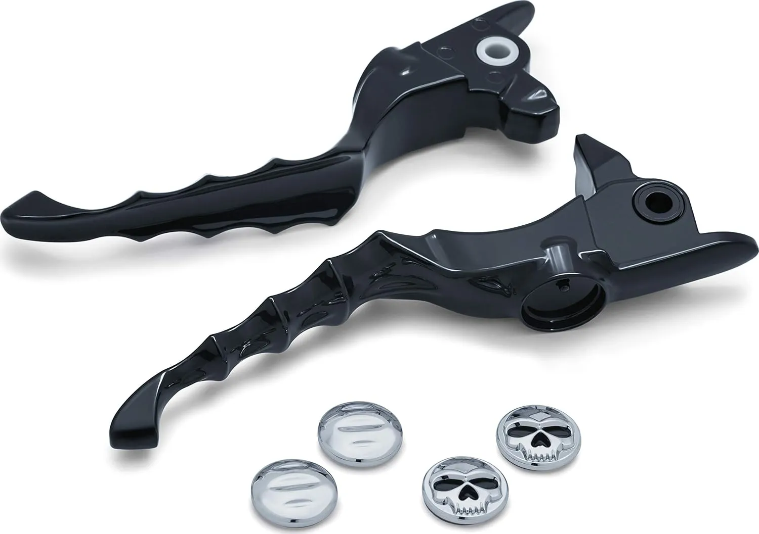 Kuryakyn 1983 Motorcycle Handlebar Accessory: Zombie Clutch and Brake Trigger Levers for 2017-19 Harley-Davidson Touring Motorcycles, Gloss Black, 1 Pair