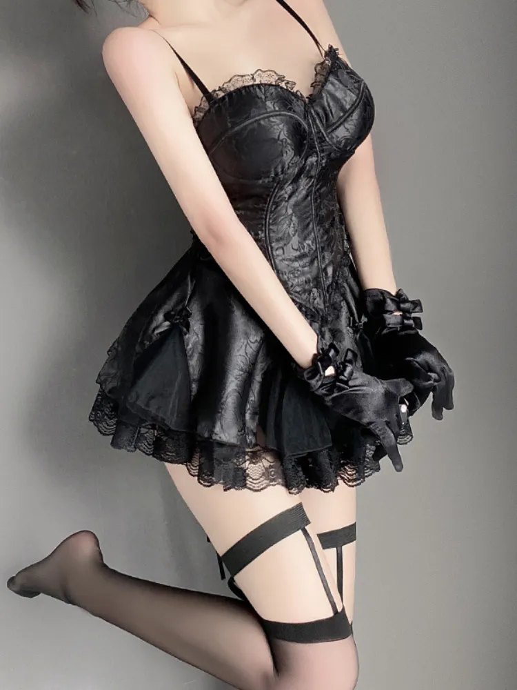 Lace Corset Skirt Costume