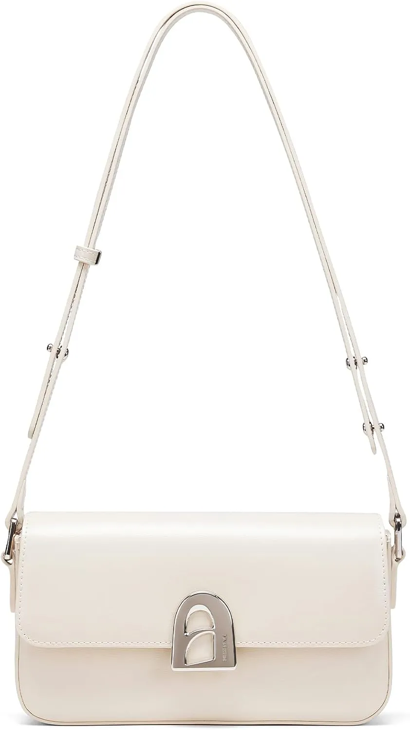 LA'FESTIN Small Purse Leather Handbags For Women: Black Shoulder Bags Crossbody Bag