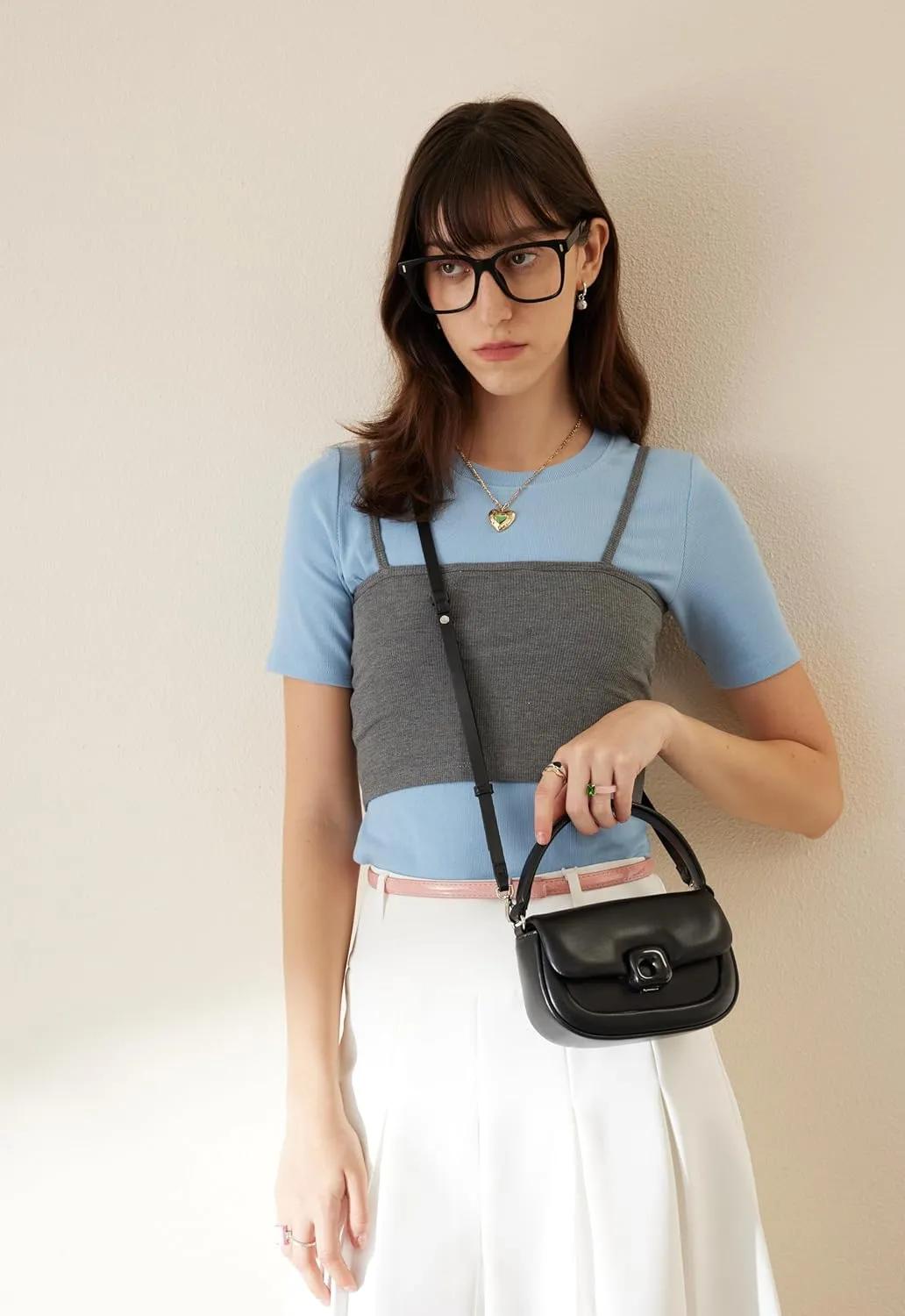 LAFESTIN Split Leather Small Crossbody Bags For Women With Adjustable Strap And Handle Versatile Womens Purses And Handbags