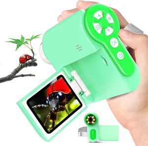 Laradola Microscope for Kids: Mini Pocket Digital Microscope 1000X Zoom USB to PC - Science Kits Learning & Educational STEM Toys for Age 3 4 5 6 7 8 10-12 Boys Girls Christmas Birthday Gifts