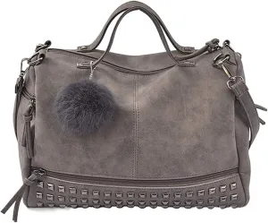 Large Shoulder Bags For Womens Studded Handbags Casual Shoulder Bags(Green)