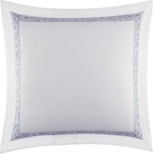 Laura Ashley Home - Euro Sham, Smooth Cotton Sham with Envelope Closure, Lightweight & Stylish Home Decor (Charlotte Blue, 26 x 26)