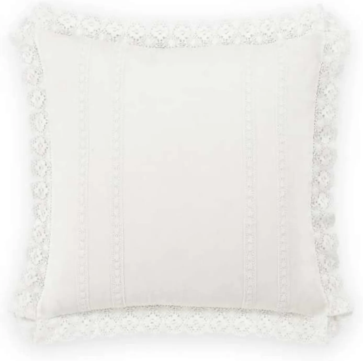 Laura Ashley - Queen Duvet Cover Set, Reversible Cotton Bedding with Matching Shams, Lightweight Home Decor for All Seasons (Annabella White, Queen)