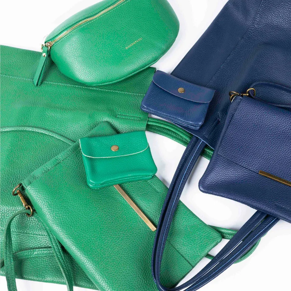 Leather Crossbody Bag Vert
