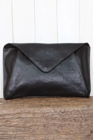 Leather Envelope Clutch