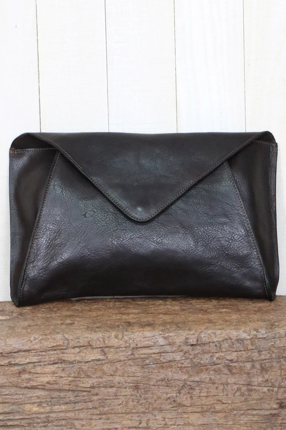 Leather Envelope Clutch
