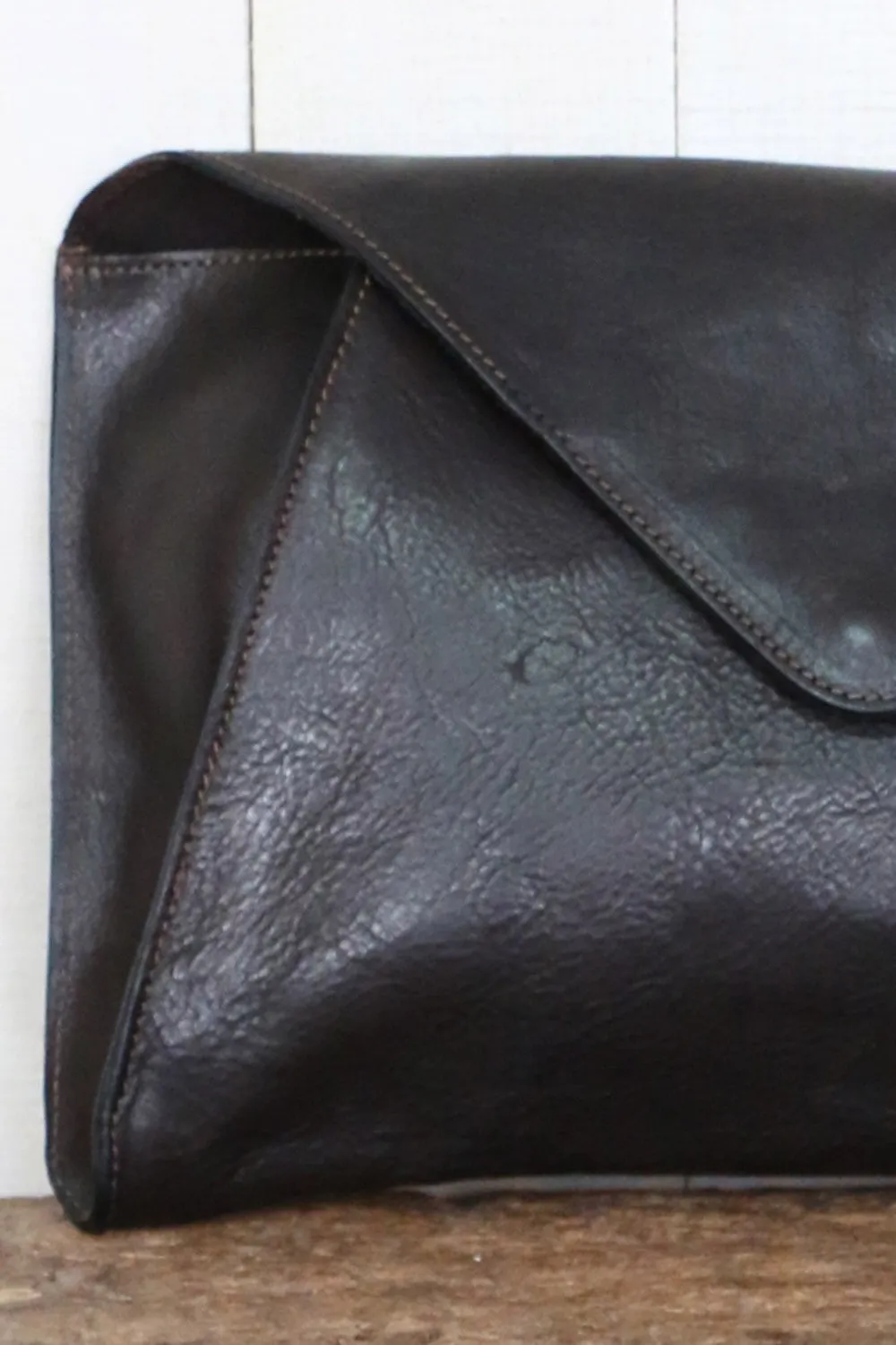 Leather Envelope Clutch