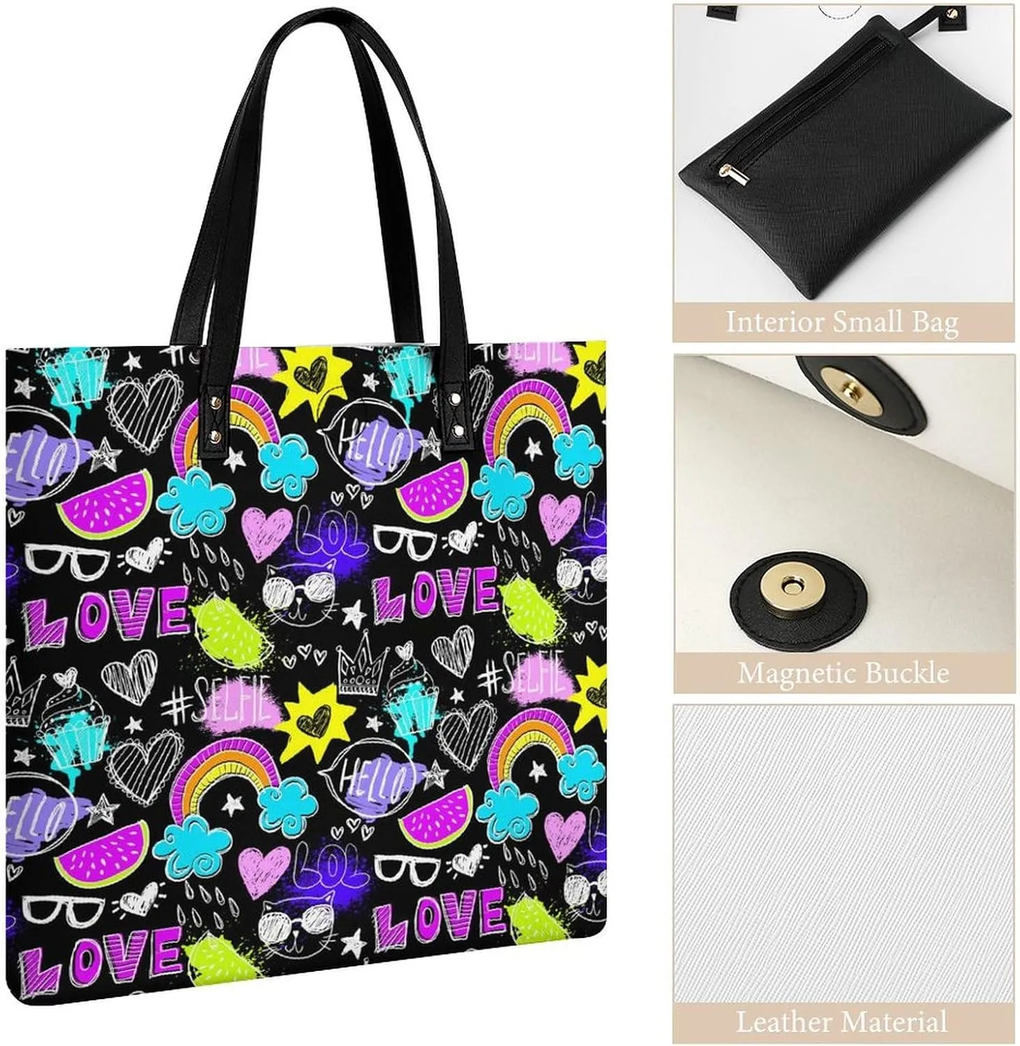 Leather Purse For Women Ladies Tote Shoulder Handbag