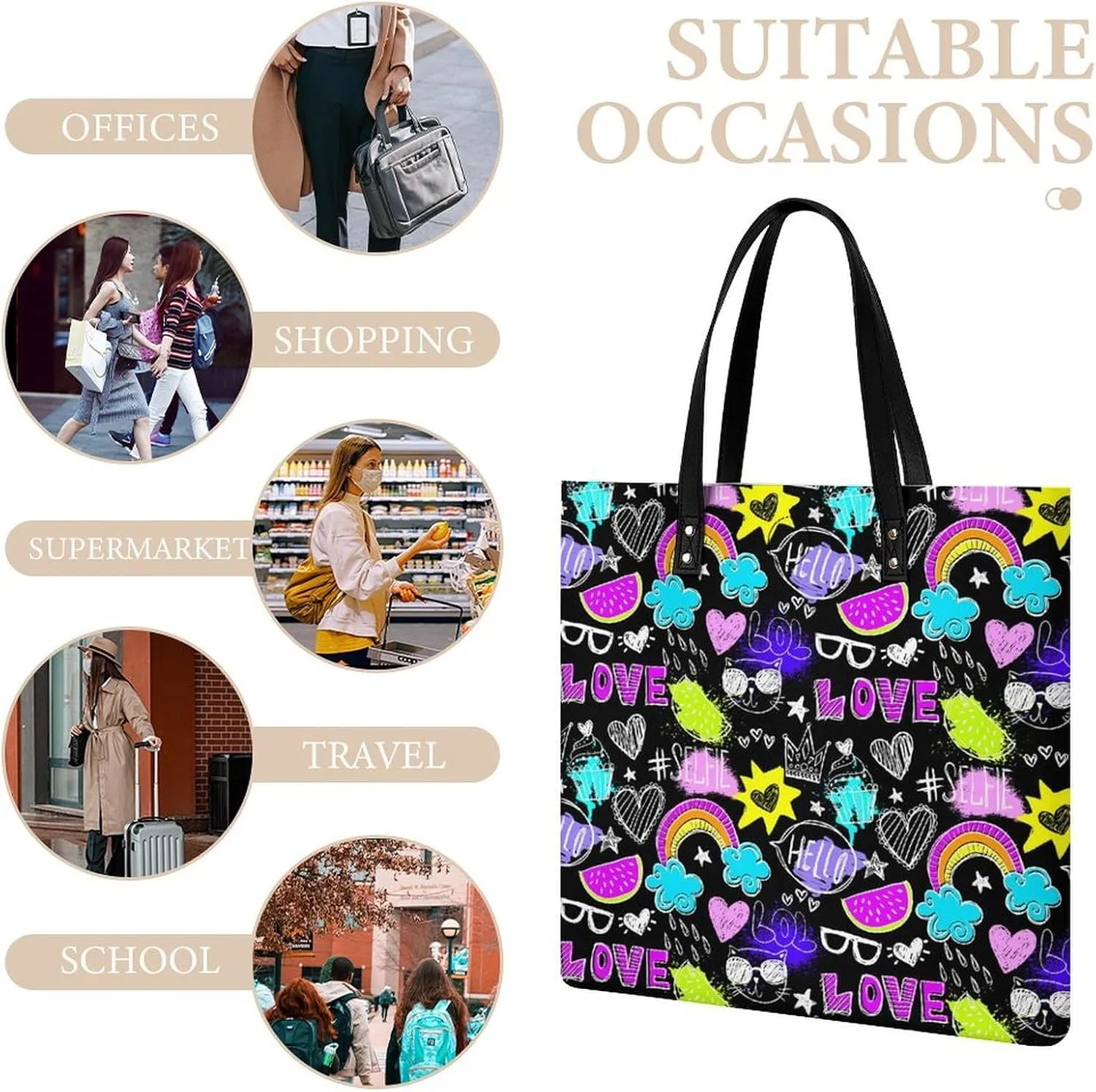 Leather Purse For Women Ladies Tote Shoulder Handbag