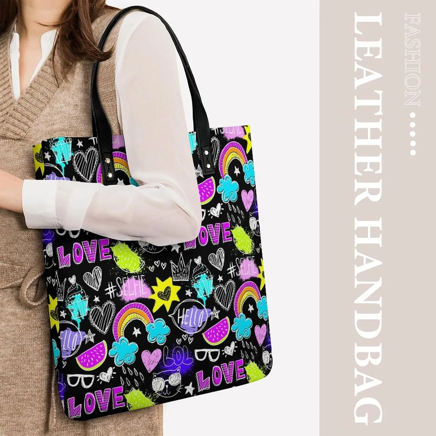 Leather Purse For Women Ladies Tote Shoulder Handbag