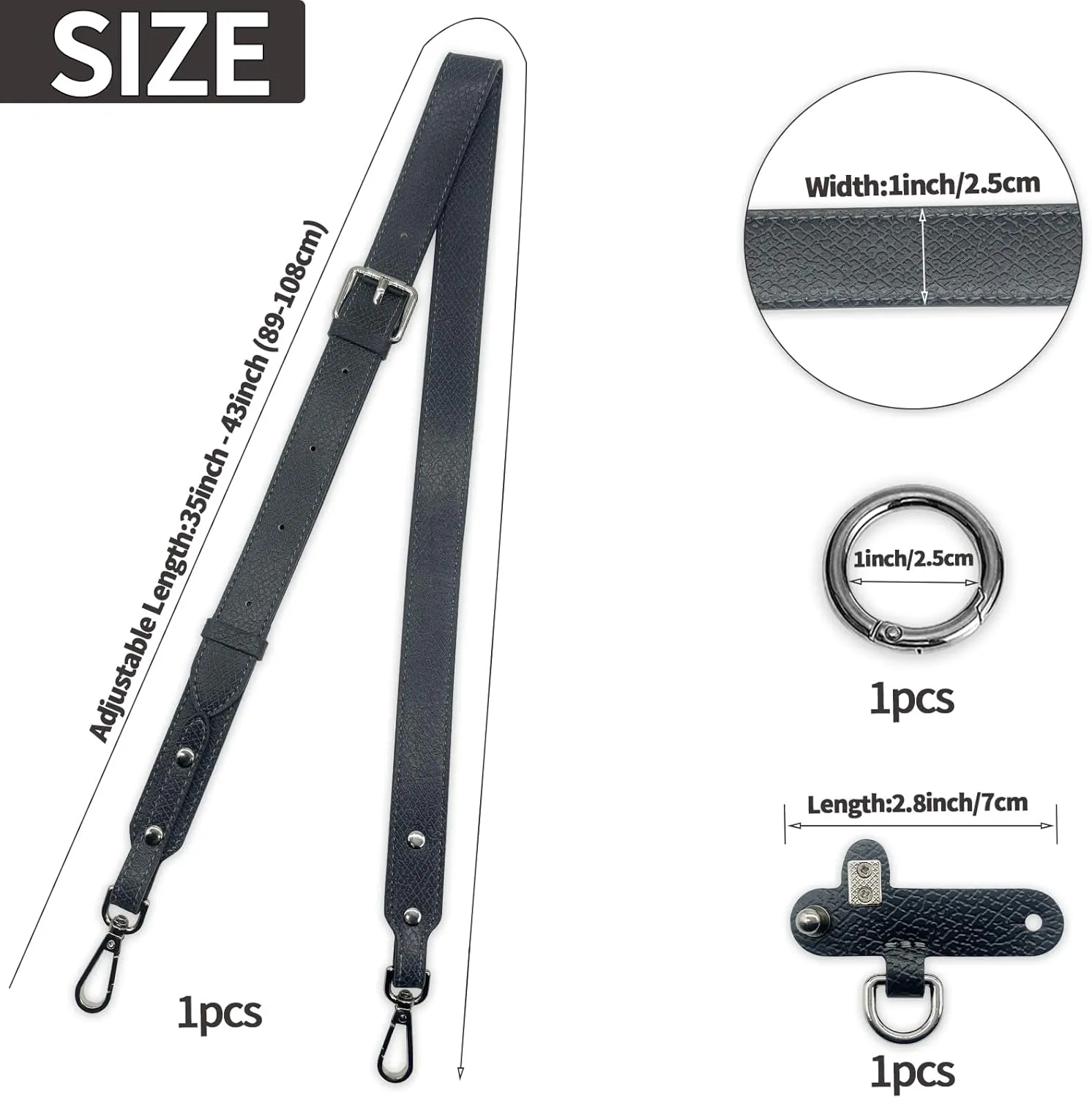 Leather Purse Strap Kit Adjustable Bag Strap for LONGCHAMP Mini Bags Leather Shoulder Strap for Women