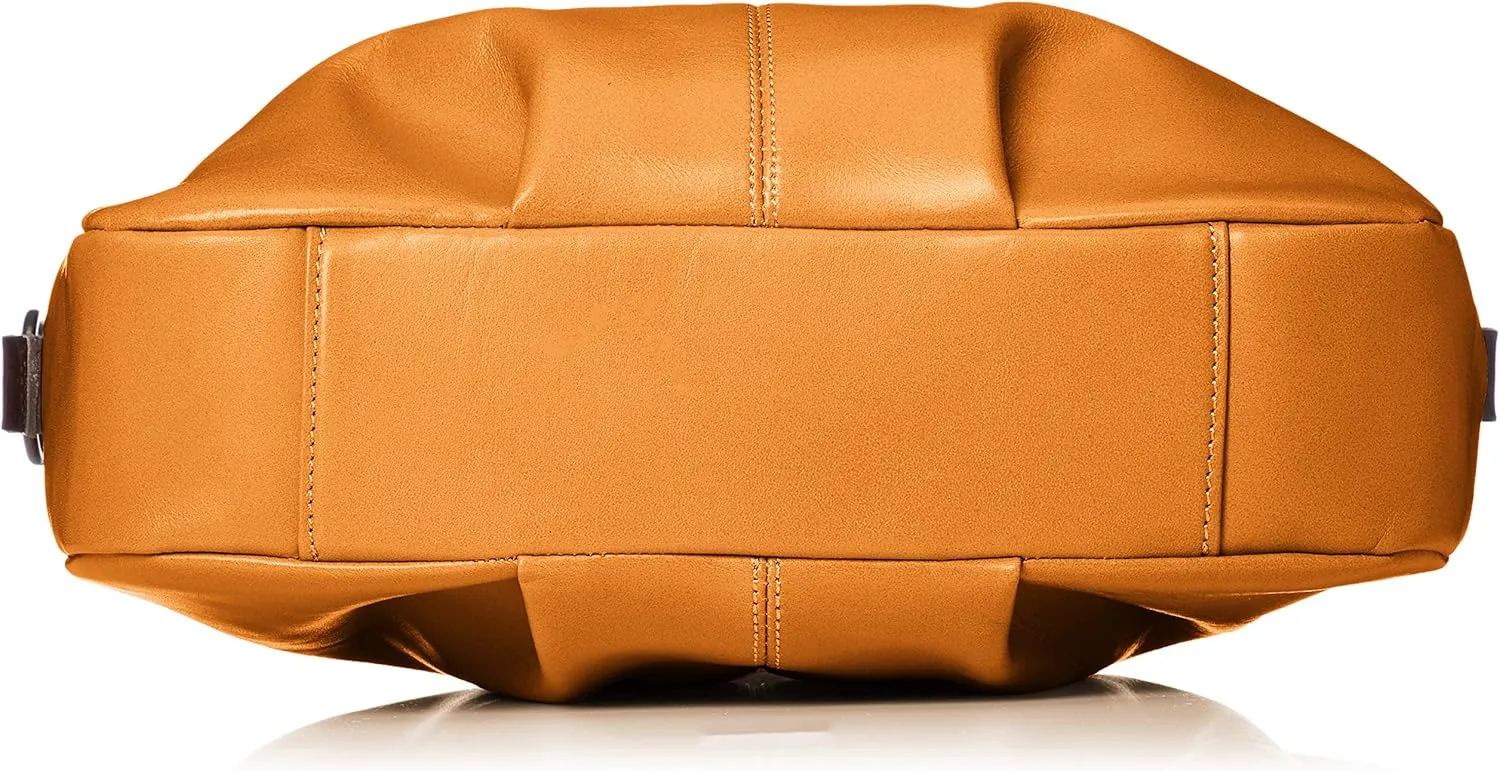 Leather Shoulder Bag with Clasp