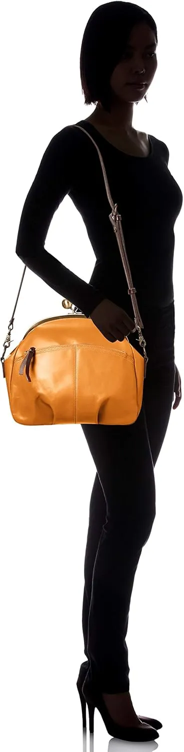 Leather Shoulder Bag with Clasp