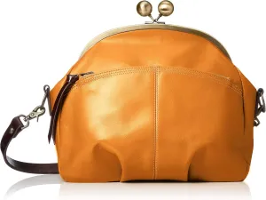 Leather Shoulder Bag with Clasp