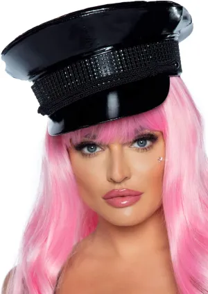 Leg Avenue womens Rhinestone Trimmed Military Hat