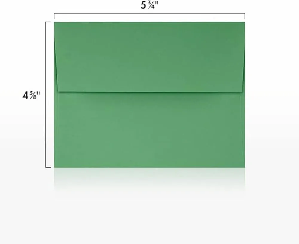 Limited Papers(TM) Green A2 Envelopes, 5 3/4 x 4 3/8 Inch, 100 Envelopes.