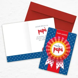 LINA OFFICINE GRAFICHE CREATIVE Greetings Card for Dad with the Wording Wishes to the Best Dad