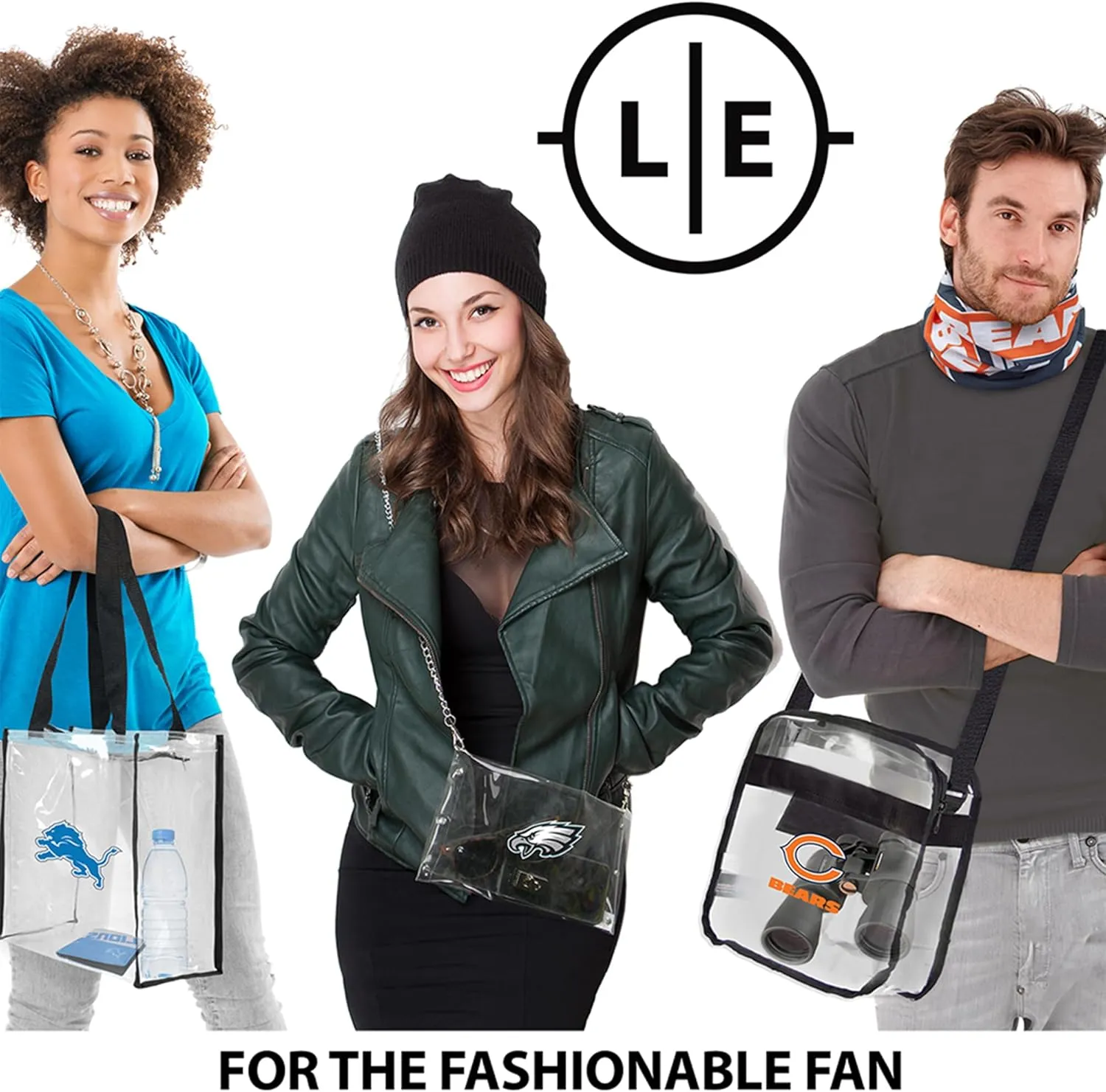 Littlearth NCAA Clear Envelope Handbag with Strap