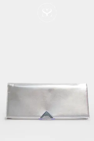 LODI L-1610/l1501/1816 SILVER LEATHER ENVELOPE CLUTCH BAG