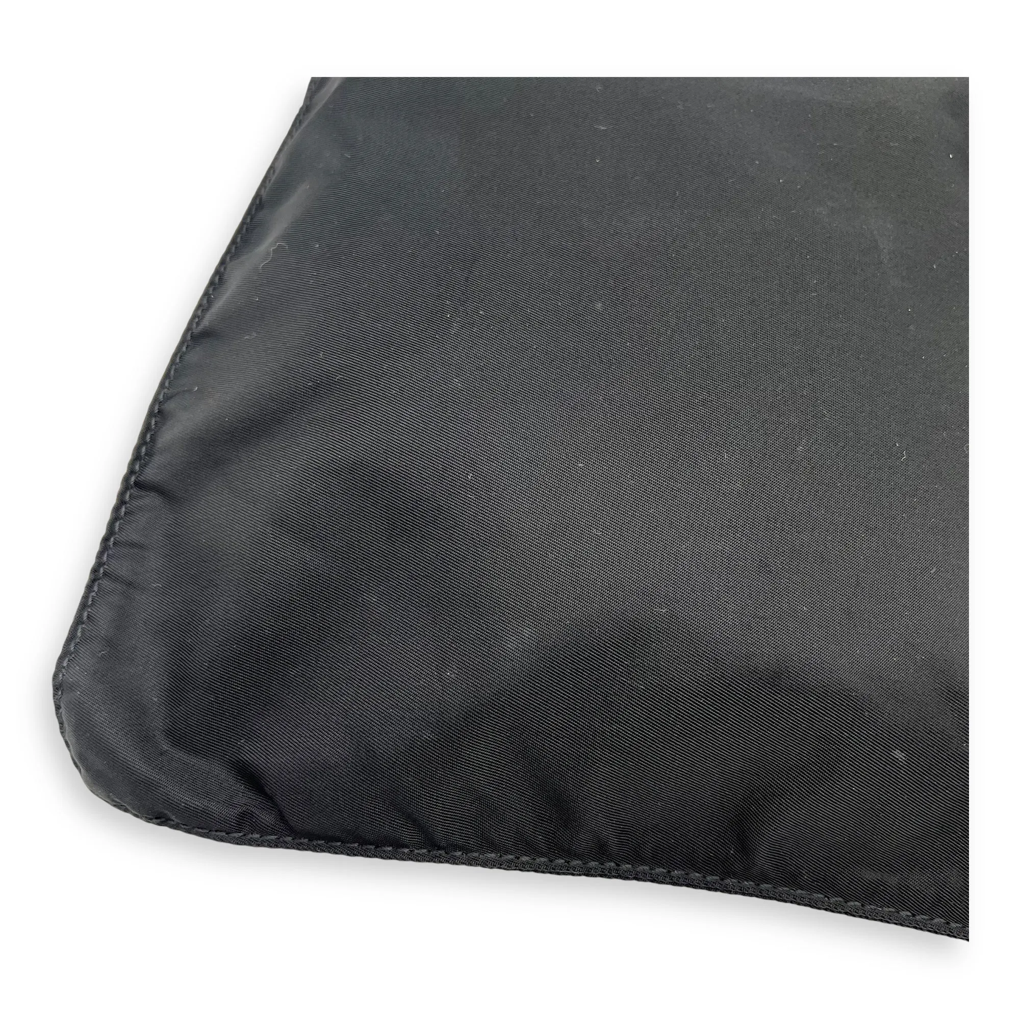 Logo Crossbody Bag Black in Nylon, Silver hardware