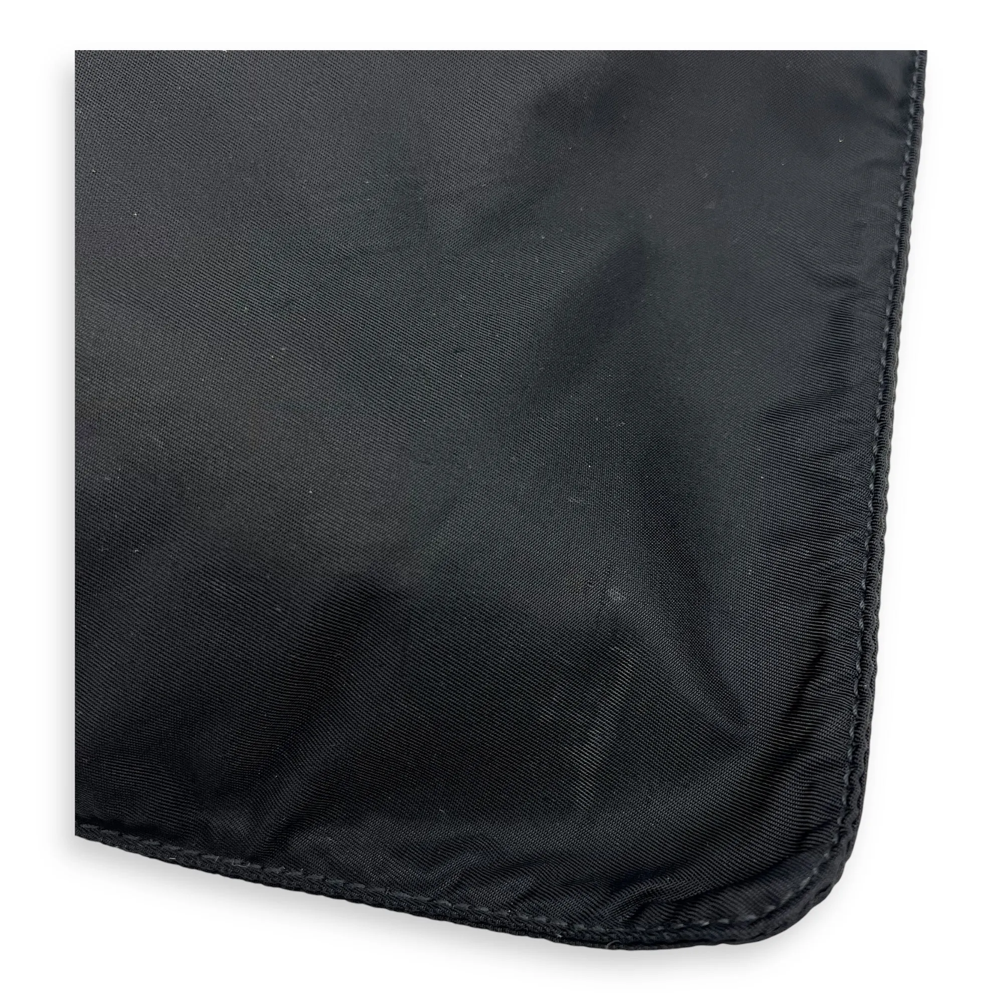 Logo Crossbody Bag Black in Nylon, Silver hardware
